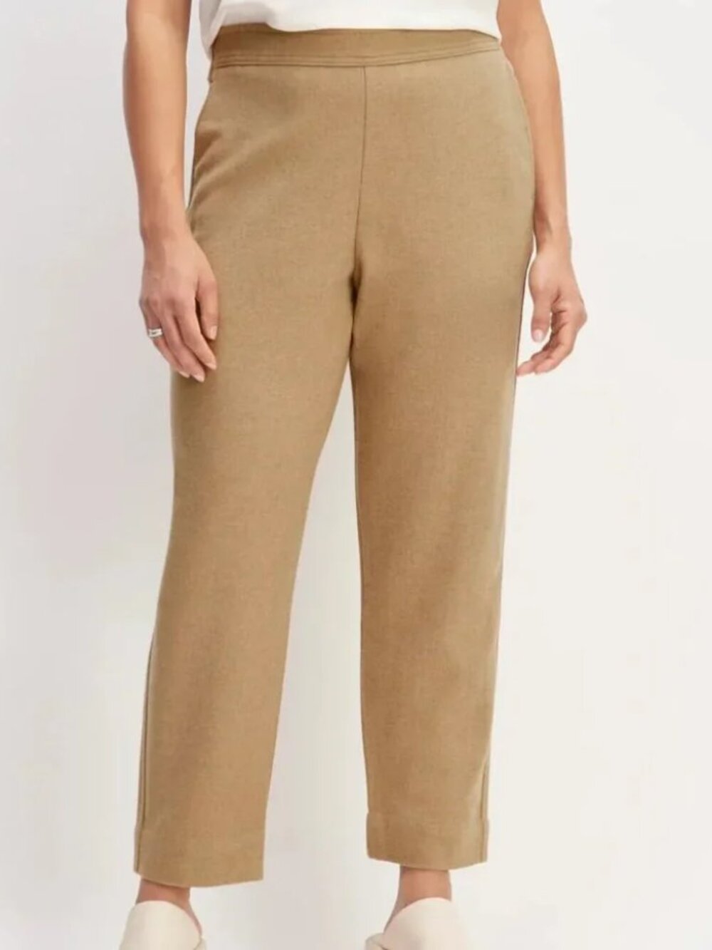 NWT Everlane The Wool Flannel Pull-On Pant in Tiger's Eye, Size M, $148 Retail